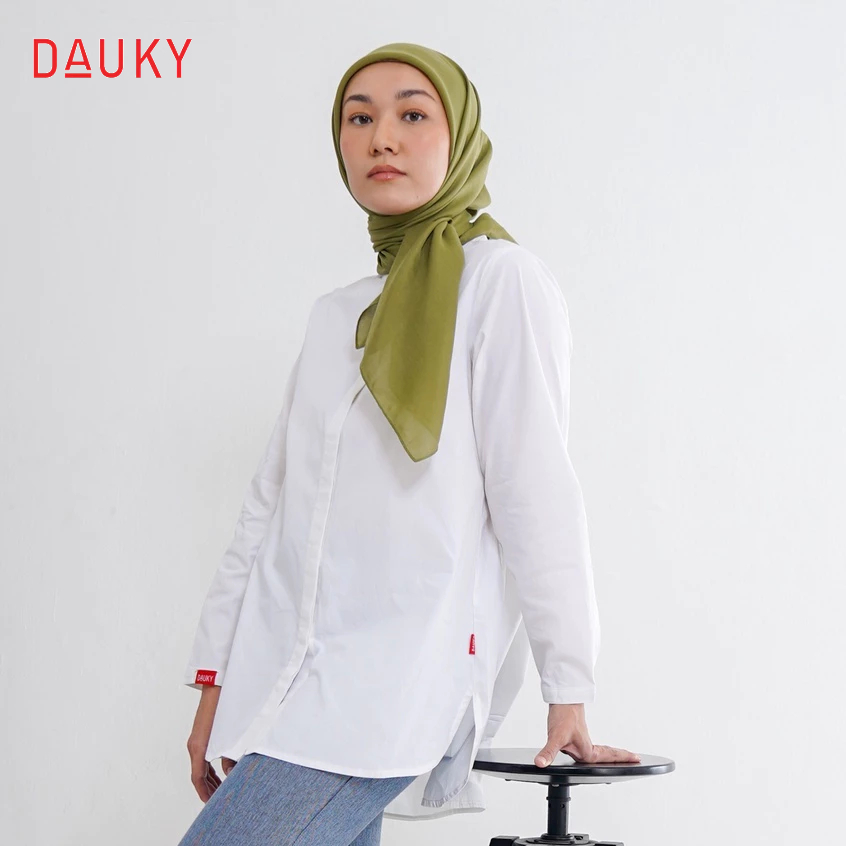 Dauky Atasan Tunik Kemeja Wanita L Tunic Basic Poplin Katun
