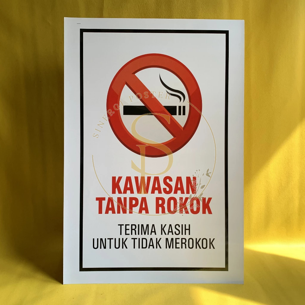 Poster Dilarang Merokok | Poster Kawasan Tanpa Rokok | Terima Kasih Untuk Tidak Merokok | No Smoking