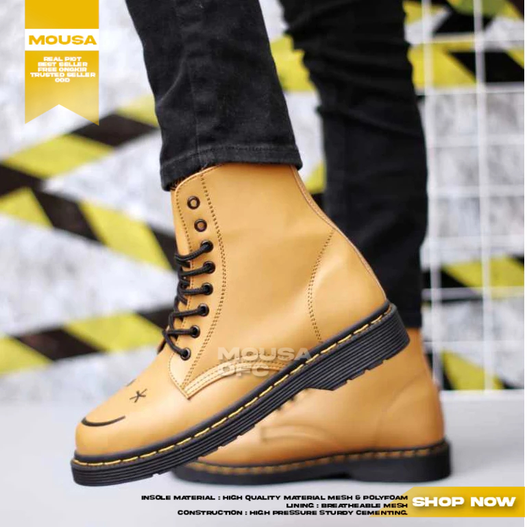 Sepatu Boots Formal Fashion Wanita Sepatu Boots High Smile Pria