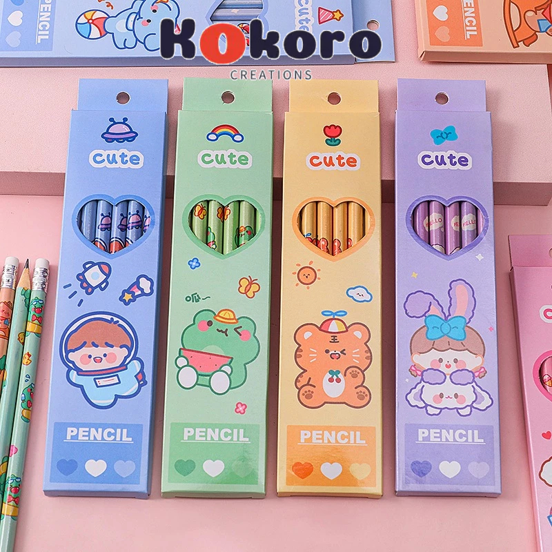 

KokoroCreations - [SK31] pensil tulis HB animal 1 pack set isi 6 - pensil HB sekolah motif kartun lucu warna warni karakter animal