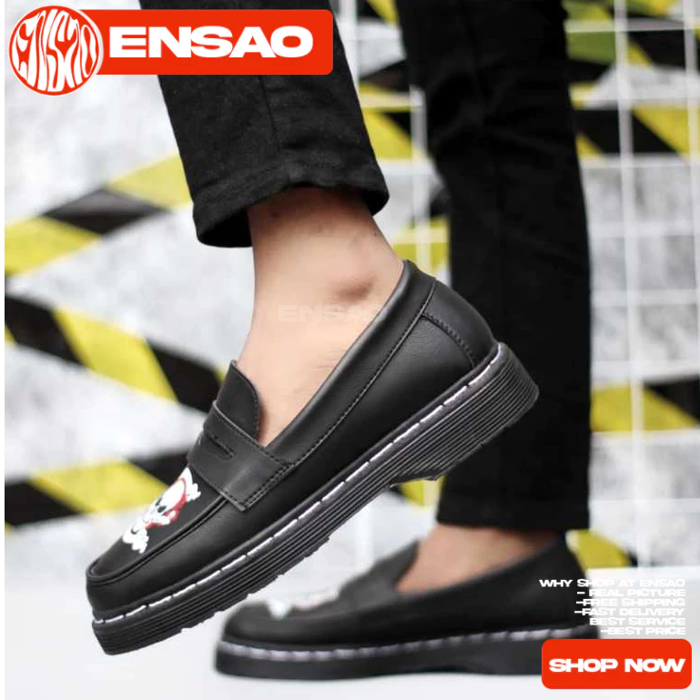 Sepatu Loafers Slop Docmart Pantofel Pria
