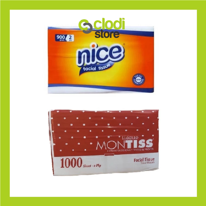 TISSUE NICE 900G tisu murah Tisu Montis 1000 Lembar Tisu Nice Tisu Wajah Tisu Nice 900gram KEMENKES