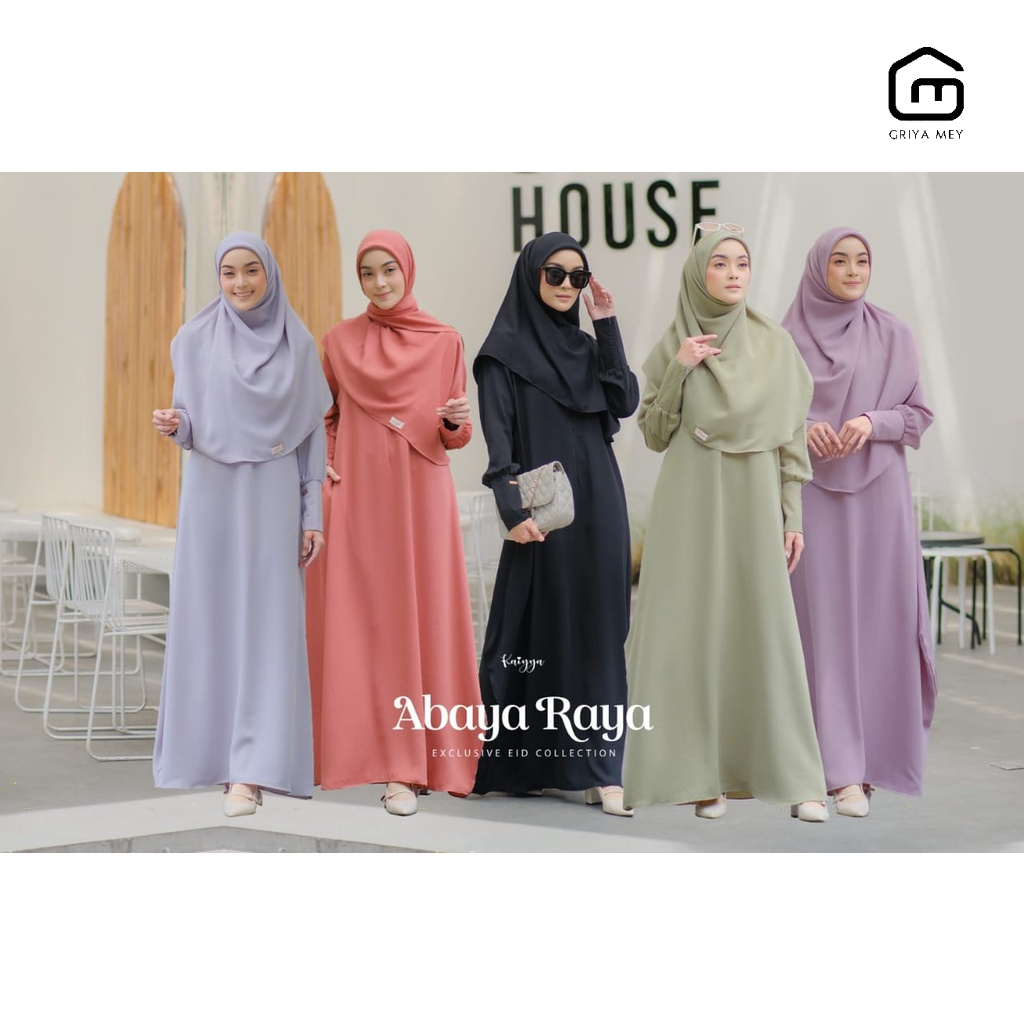 Kaiyya Abaya Raya Dress Gamis Motif Polos Bahan Milky griya mey