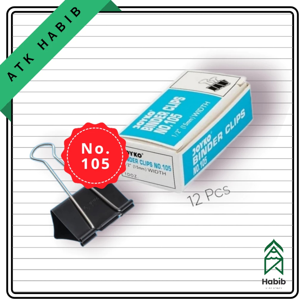 

Binder Clips Joyko No. 105 (15 mm)