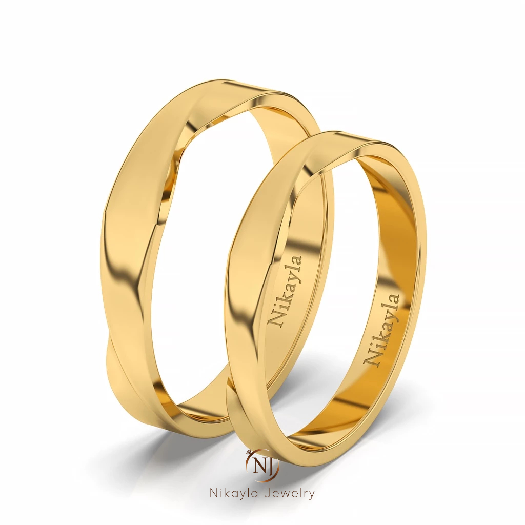 Nikayla Jewelry -  Cincin Couple Rings Elegant Classic Emas 18 K