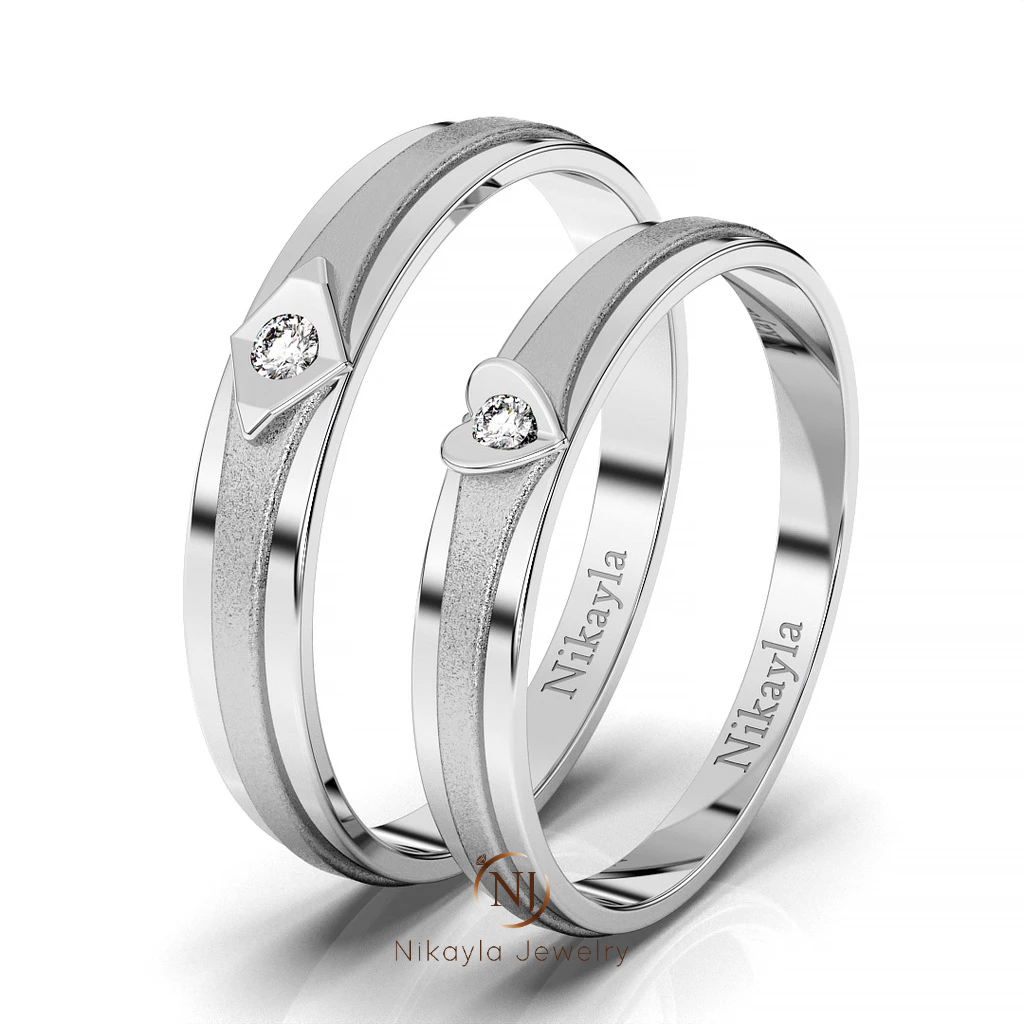 Nikayla Jewelry - Cincin Nikah Perak Couple Tunangan