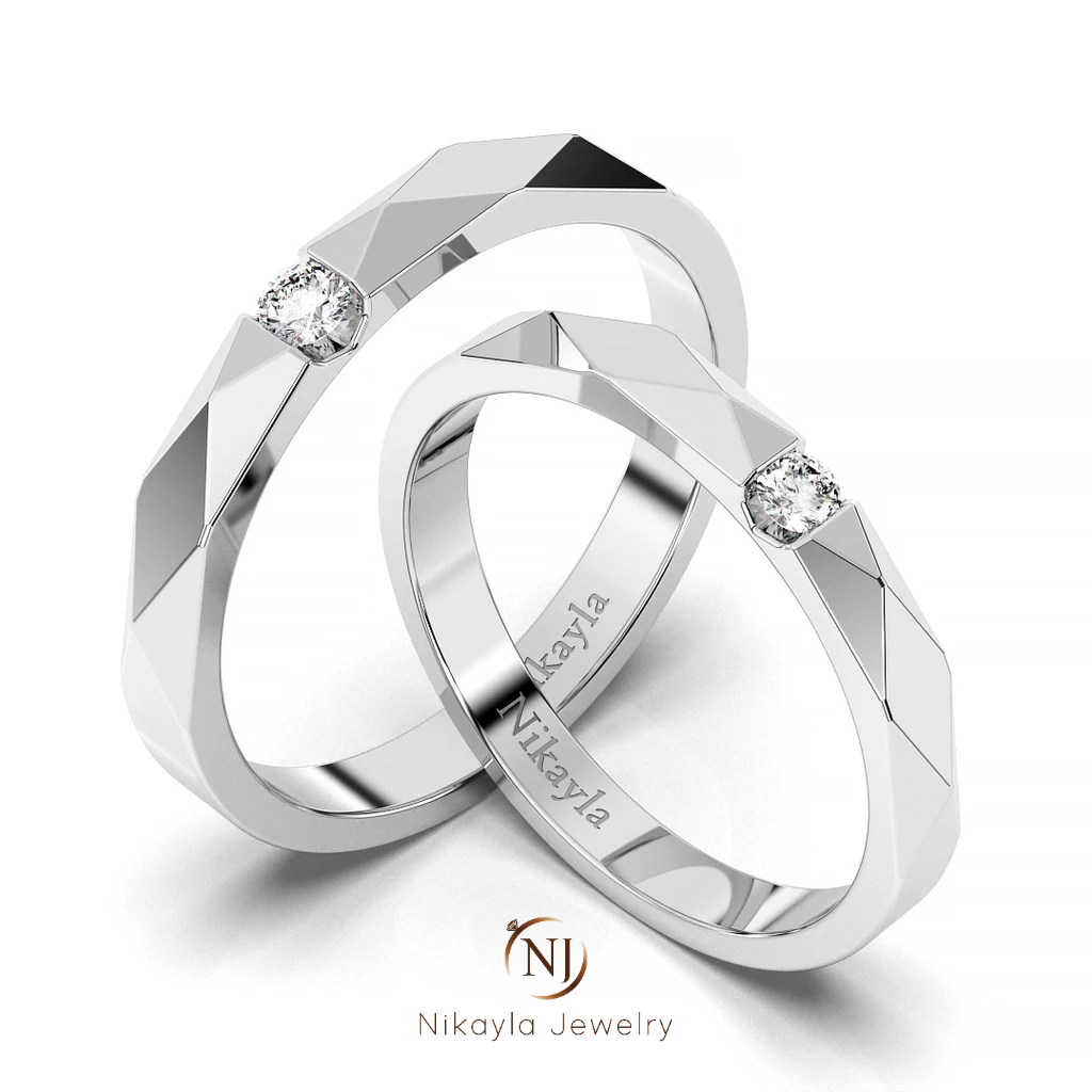 Nikayla Jewelry - Cincin CoupleTunangan Perak Murni