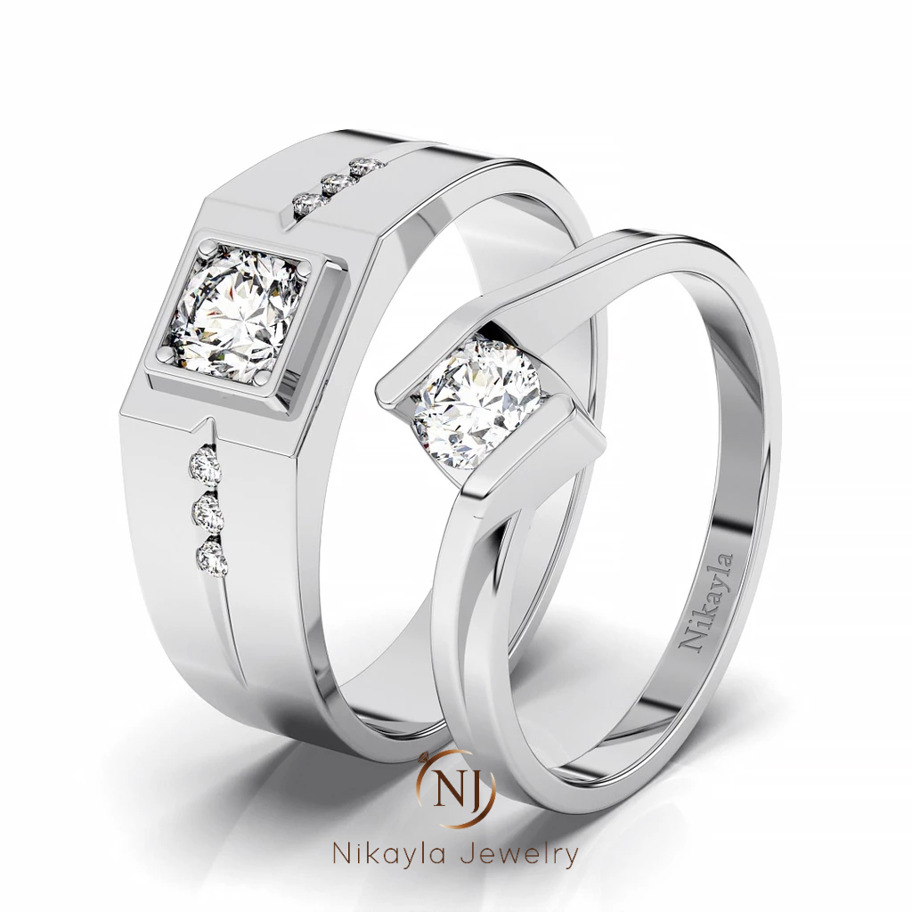 Nikayla Jewelry - Cincin Nikah Couple Perak Kadar Murni Nikayla Jewelry
