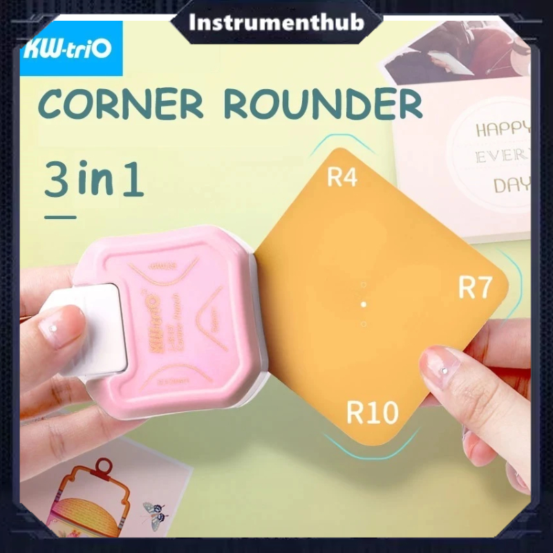 

[Local Delivery]3-in-1 Corner Rounder Punch R4/R7/R10mm Round Corner Trimmer Cutter for Card Photo Paper Laminating Pouches