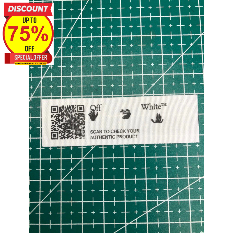 

OFF WHITE TAG COTTON RAJUT PRINTING SUPER PREMIUM CO 1X DI KIRIM 600PCS