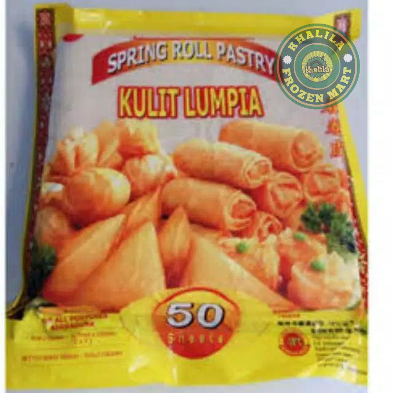 

FINNA KULIT LUMPIA SPRING ROLL PASTRY 125 x 125 MM ISI 50 LEMBAR