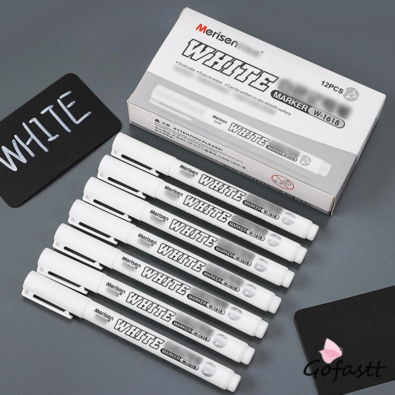 

Spidol Berkepala Tunggal Putih Spidol Tahan Air yang Tidak Dapat Dihapus Pena Grafiti Lukisan-G