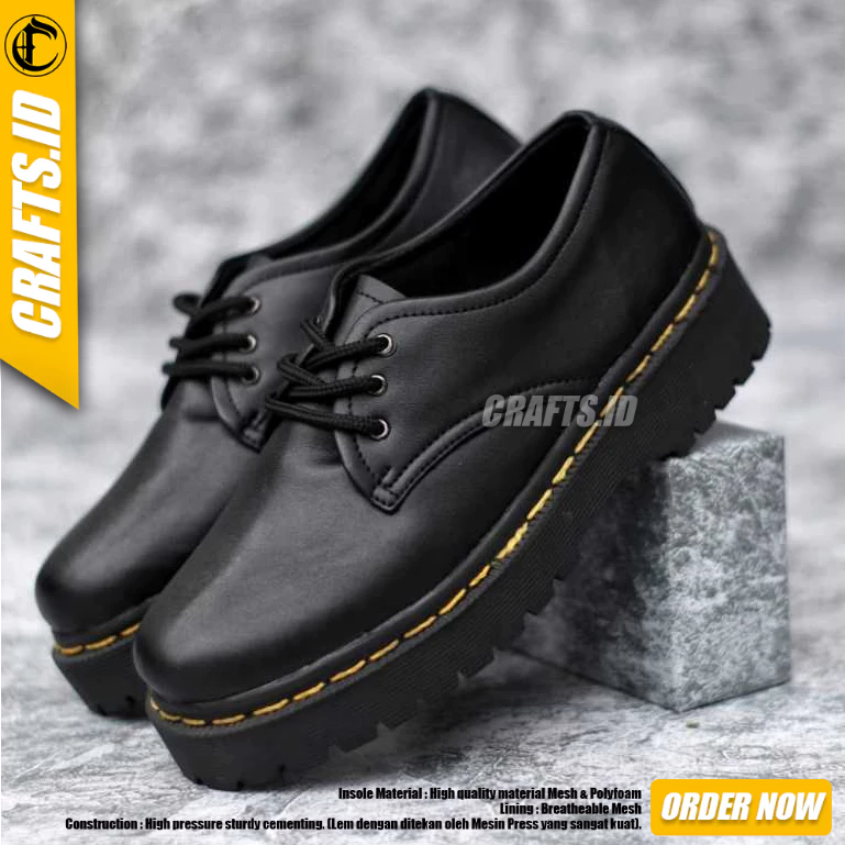 CRAFTS - Sepatu Formal Pantofel Hak Tinggi Docmart Wanita