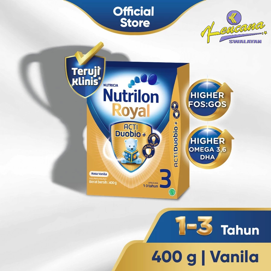 

Nutrilon Royal 3 Acti Duobio+ Vanila | Madu 400gr - Susu Nutricia Anak (1-3Tahun)