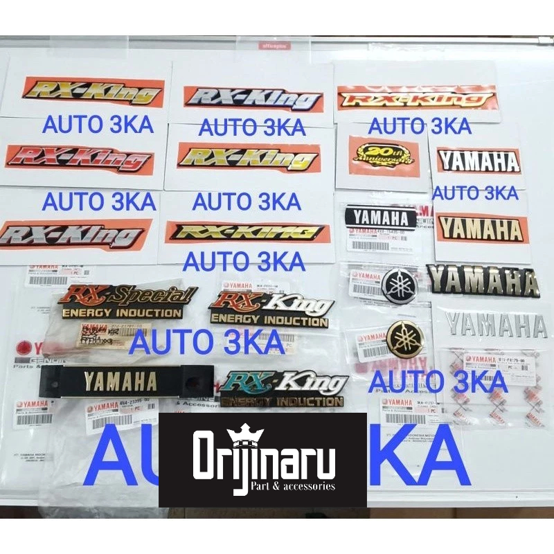 STICKER LOGO EMBLEM YAMAHA RX KING RXKING RXS RX SPECIAL ORI ORIGINAL 3X0-24161-01 3KA-F4161-00 3KA-
