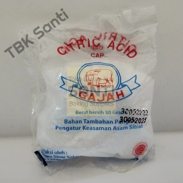 

Cap Gajah | Citric Acid / Citroen / Citrun Zuur | 50 Gram