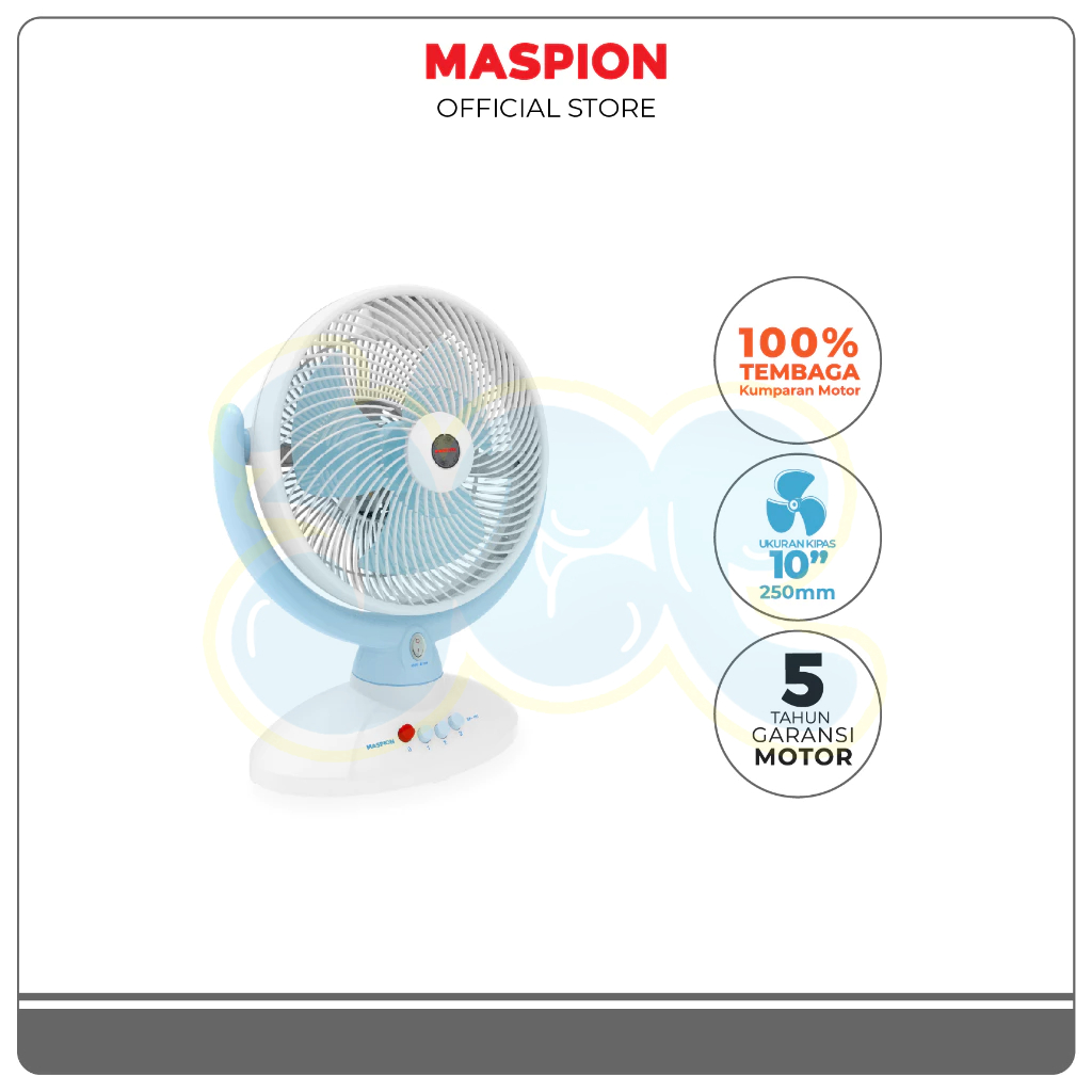 Jagemart - Maspion Kipas Angin Desk Fan 10 inch (DF 101) // Kipas Angin Meja Kotak Pendingin Ruangan