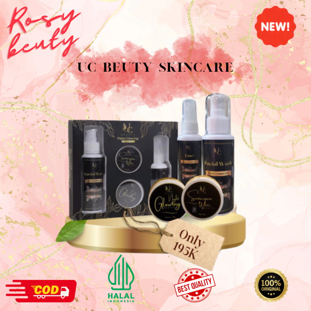 uc beuty skincare paket glowing pemutih wajah ory bpom viral remaja dewasa