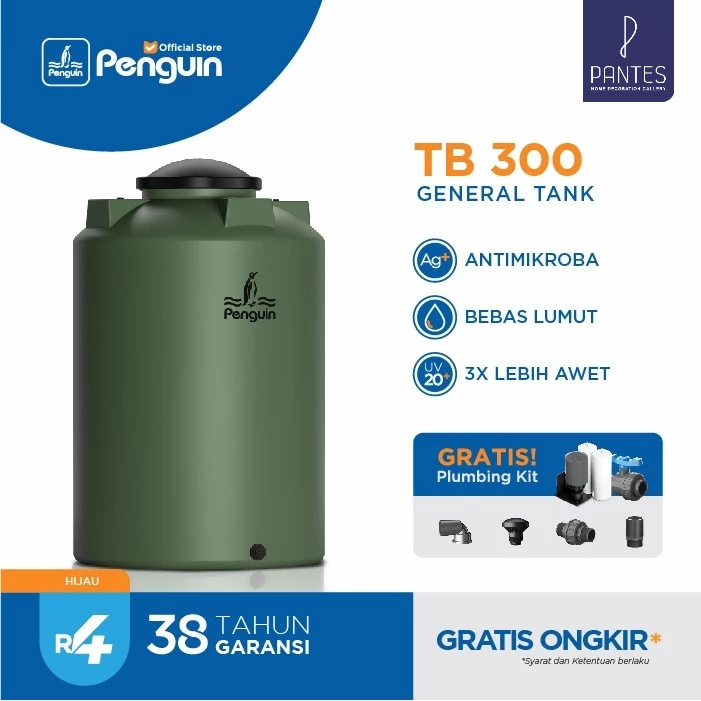Toren Air Penguin TB 300 Tangki Air Plastik 3100 L Tandon Air TB 300