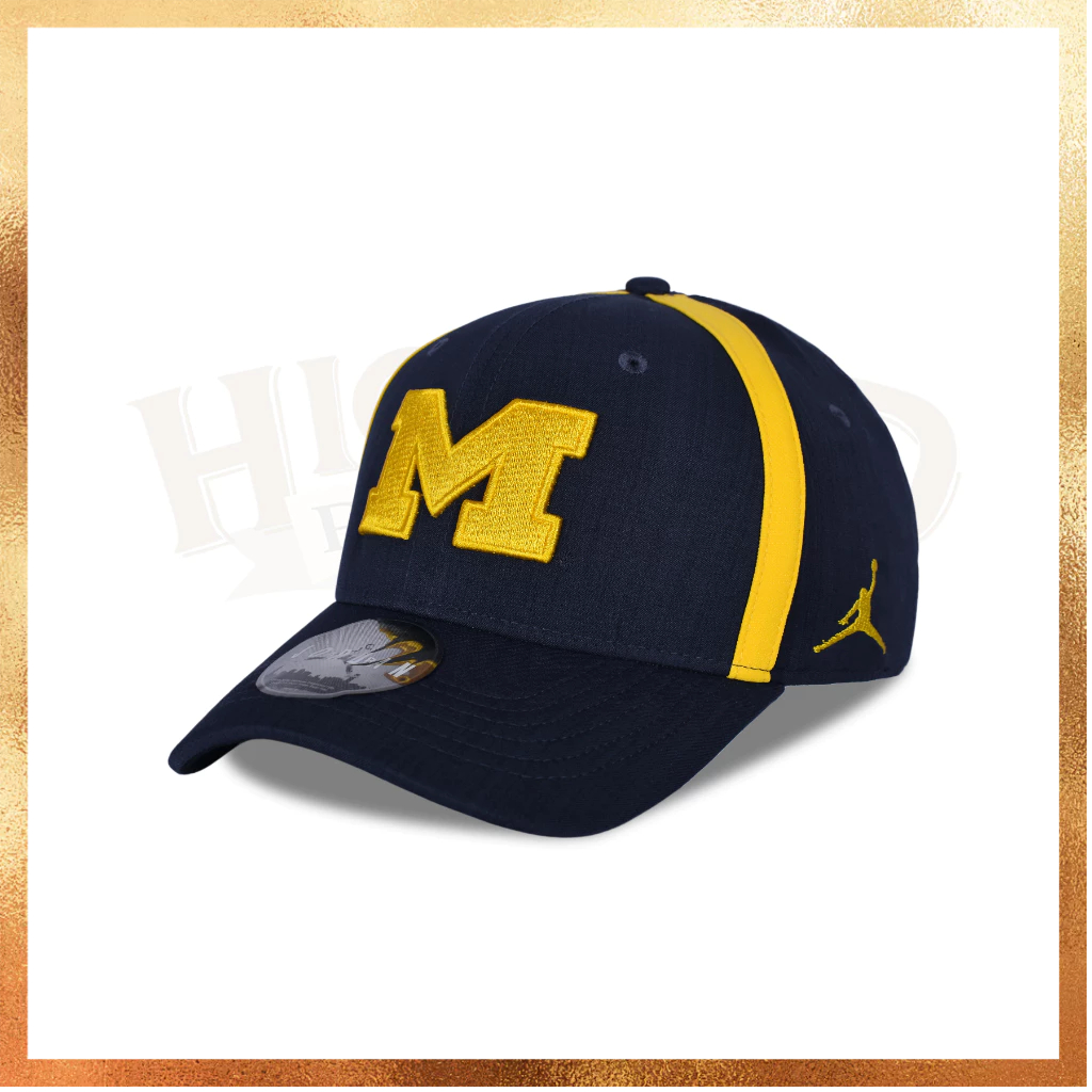 Topi Air Jordan Team Michigan Wolverines Arrowbills Dry-Fit Hat Original