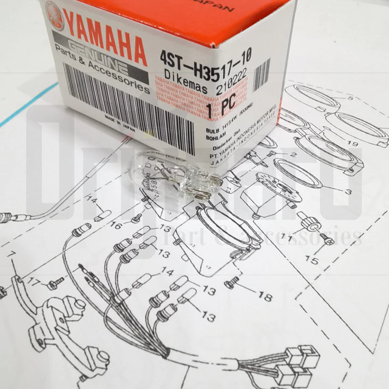 BOHLAM LAMPU SENJA DEPAN RXKING RX KING ORI ORIGINAL 4ST-H3517-00