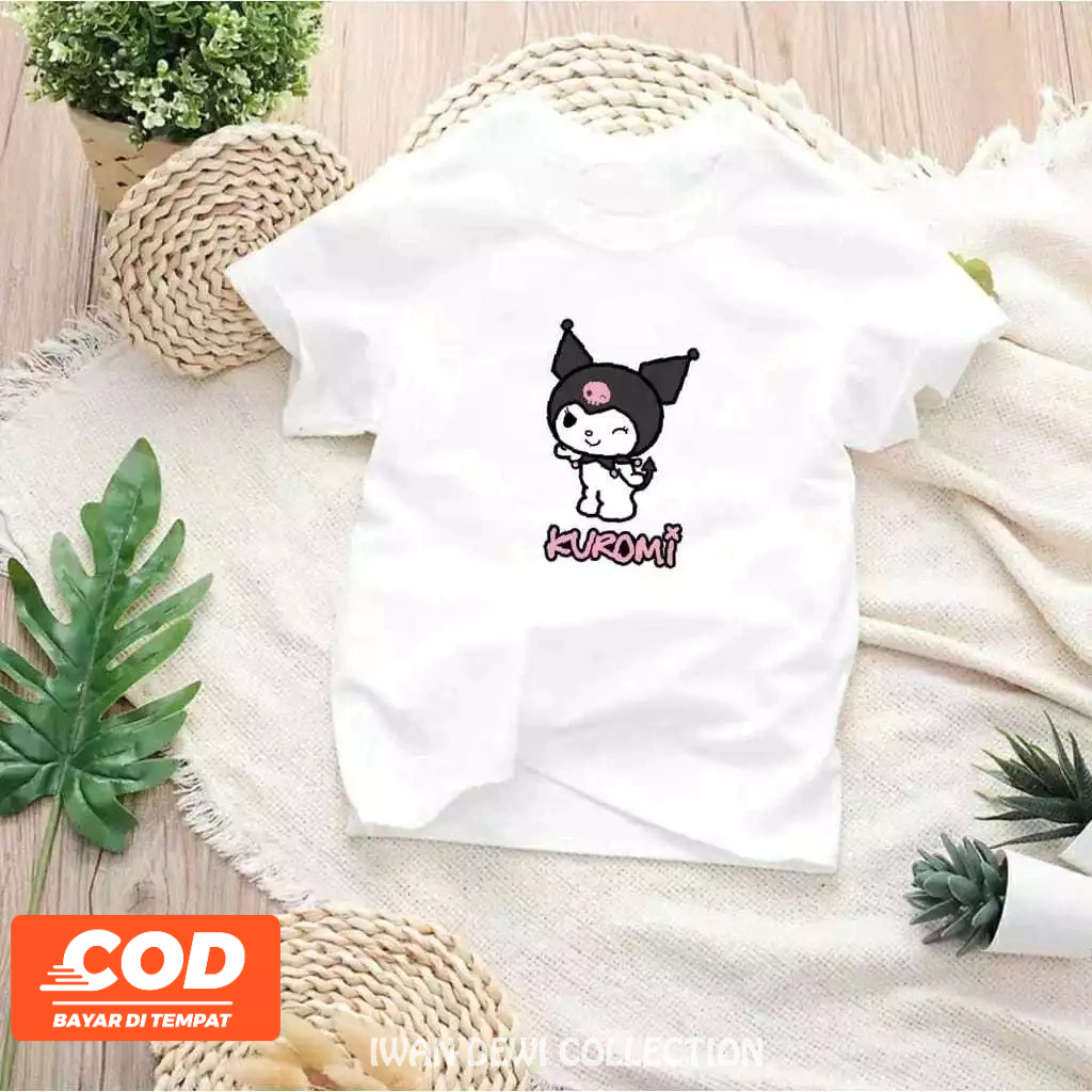 Kaos Baju Kuromi Lengan Pendek Anak - T-shirt Imut Karakter Kuromi
