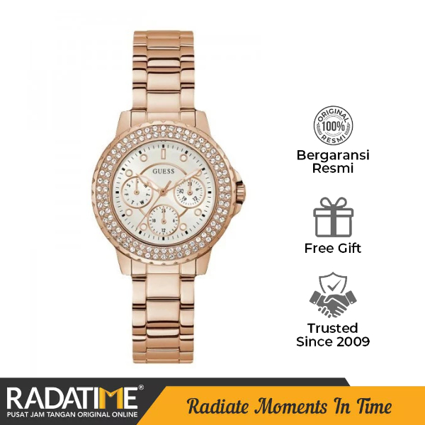 Jam Tangan Wanita Guess 100% Original Rose Gold GW0410L3