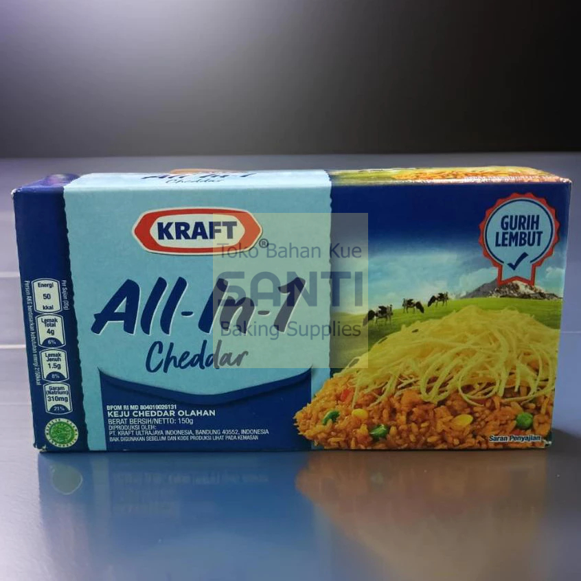 

Kraft All in 1 | Keju Cheddar Olahan Ekonomis Keju Martabak | 150 Gram