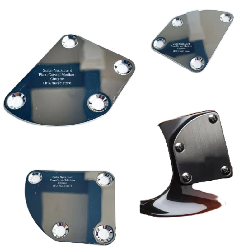 Neck Joint Plate Gitar Elektrik / Guitar Neck Joint Plate Curved Medium Chrome