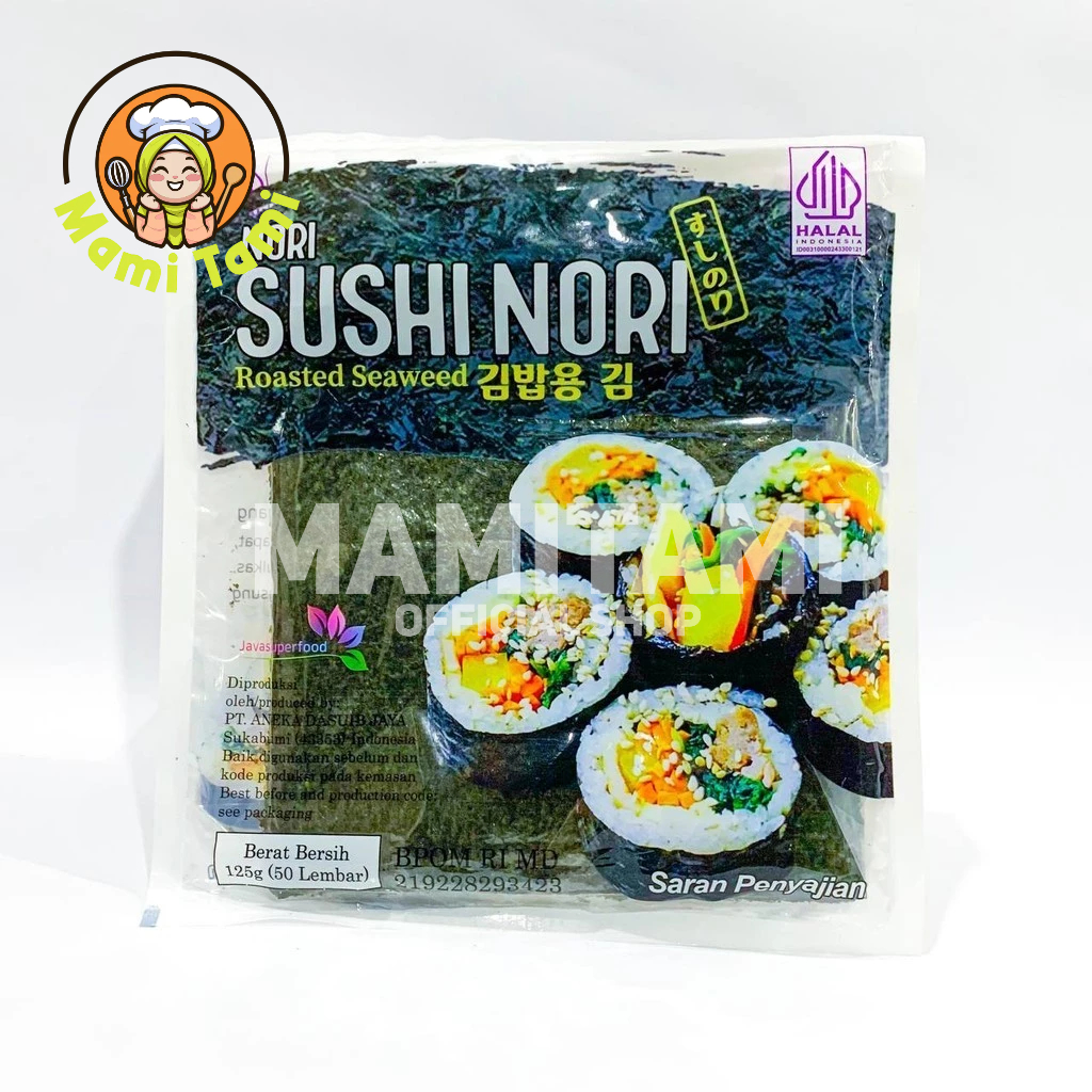 

Mami Tami - Sushi Nori Sheet Gold 50 Lembar | Sushi Roasted Rumput Laut Halal MUI