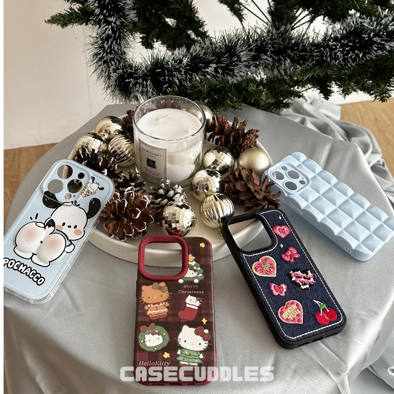 Asmara Home [Casecuddles] Love Cute Jeans Case - Hardcase / Casing Hp For Iphone 11 12 13 14 15 Pro