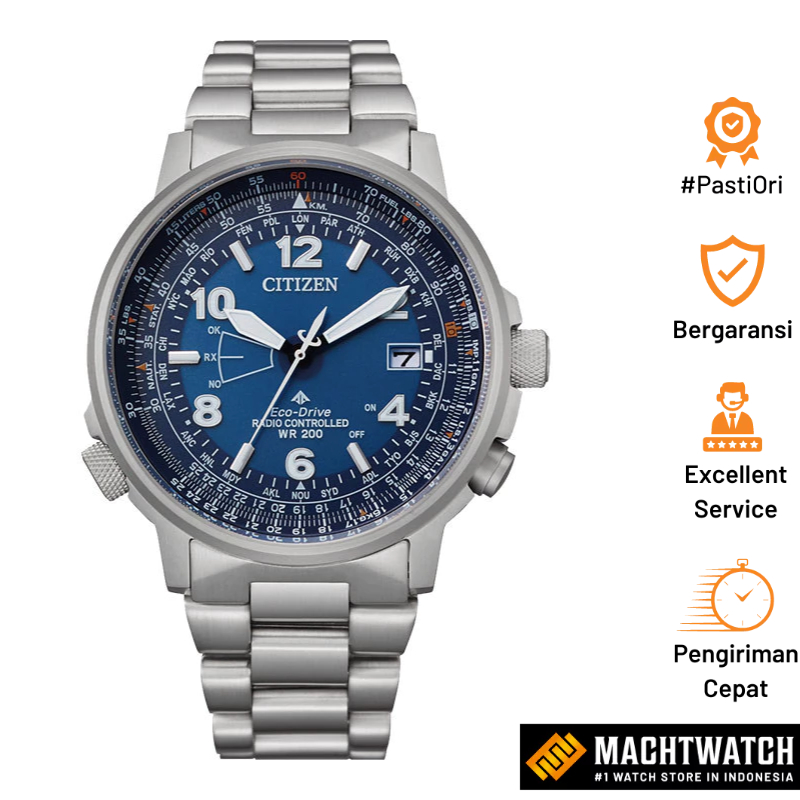 [PRJ] Jam Tangan Pria Citizen Promaster CB0240-88L Men Blue Dial Stainless Steel Strap