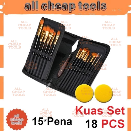 

Art Brush Set Kuas Lukis Brs-12 Set Kuas Alat Lukis Set Lengkap Mixing act