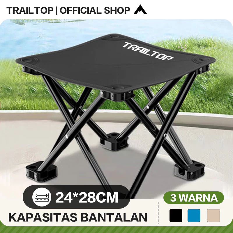 [READY] TrailTop Kursi Lipat Outdoor Kecil Beban Berat 120kg Kursi Santai Kursi Lipat Portable