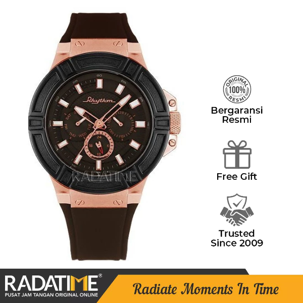 [PENAWARAN TERBATAS] Jam Tangan Pria Rhythm 100% Original -Rose Gold SI1605R-04