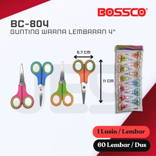 

Grosir!!! 1 Dus isi 720 pcs iGunting Scissors BOSSCO 4 Inch BC-804