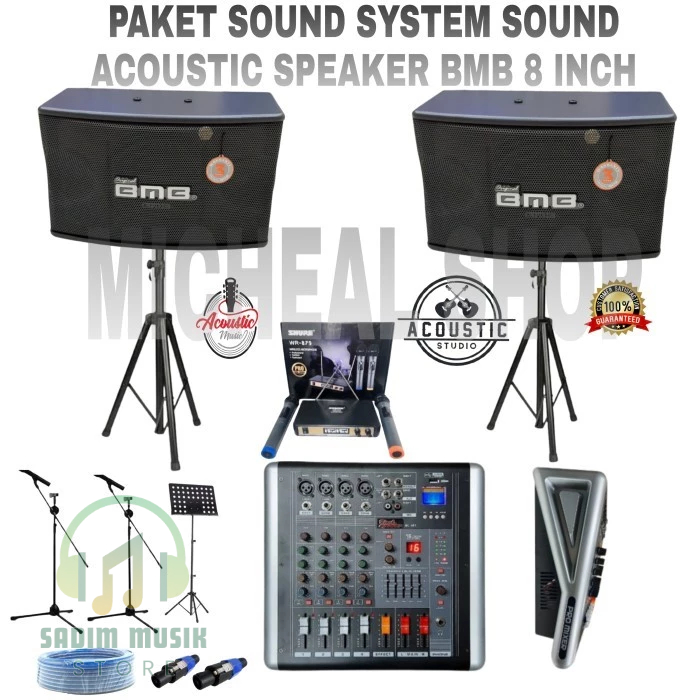 Paket Sound System Karaoke Outdoor Indoor +Power Mixer Sound Acoustic