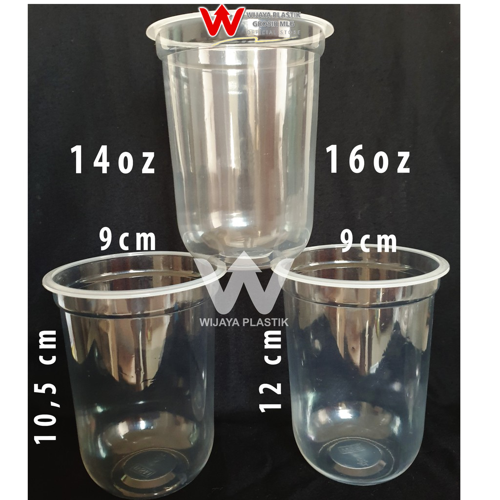 [PROMO] Aneka Gelas U Oval ( 12 - 22 oz ) [Hok/Tip Top/Merak] --- 25 50 pcs @Slop | 14 16 18 12oz 14