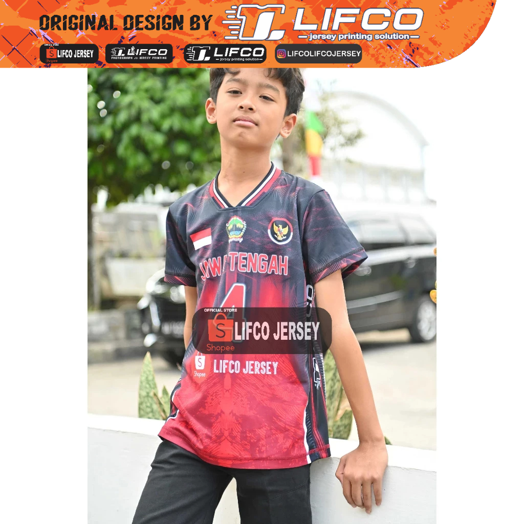 JERSEY LIFCO ORIGINAL BULAN KEMERDEKAAN NUSANTARA SERIES  JUNIOR-JAWA TENGAH-