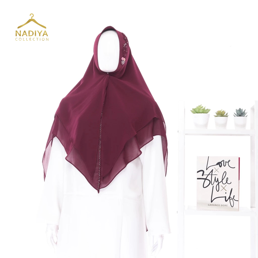 Baiti Khimar - Khimar Ria Armila Syari Ceruty Premium by Nadiya