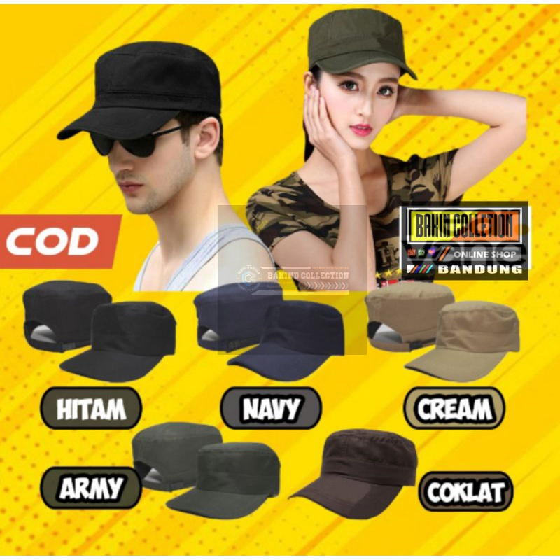 TOPI KOMANDO PRIA WANITA TOPI POLOS KOMANDO TERLARIS