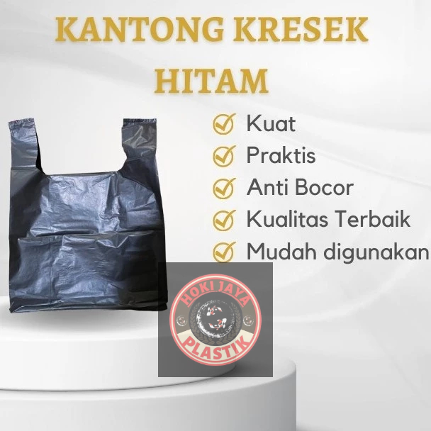 Kantong Plastik Kresek Besar - HD Tebal Hitam Ukuran 50 (Jumbo Besar )