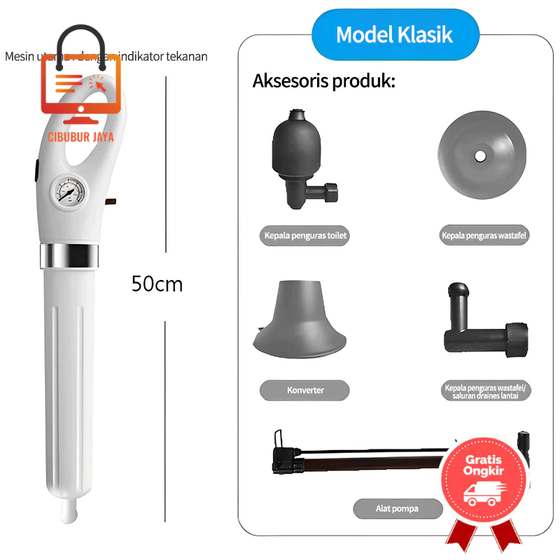 CIBUBUR JAYA GRATIS ONGKIR BALI POMPA ANTI SUMBAT TOILET, WC DUDUK WC JONGKOK ,PUMP TOILET PLUNGER P
