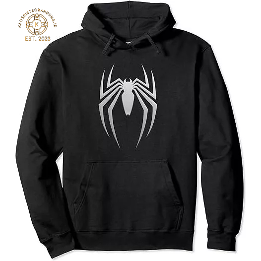 JACKET HOODIE Pria Marvel Spider-Man 2 Game Spider Logo Pullover Hoodie