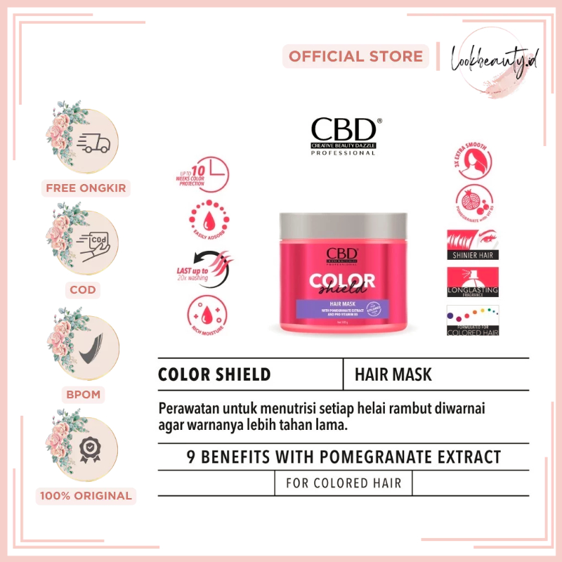 CBD HAIR MASK 250ML | CBD MASKER RAMBUT KERATIN PRO 250GR | CBD MASKER RAMBUT COLOR