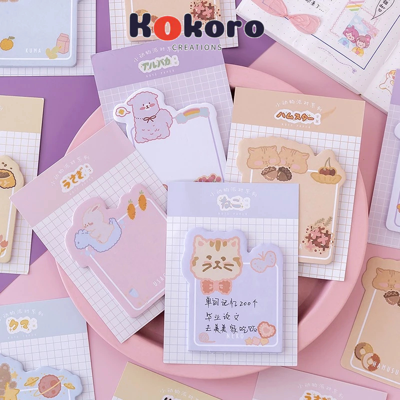 

KokoroCreations - [SK71] Sticky Notes bentuk karakter kartun lucu notepad catatan tempel mini notebook mini animal unik