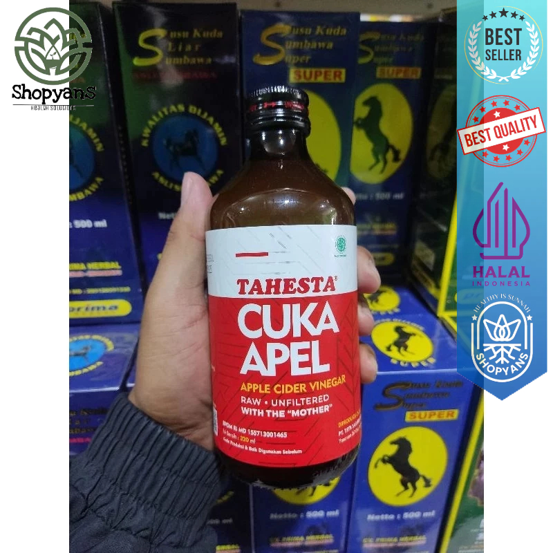 

Cuka Apel Tahesta 320ml Original kemasan baru cuka apel