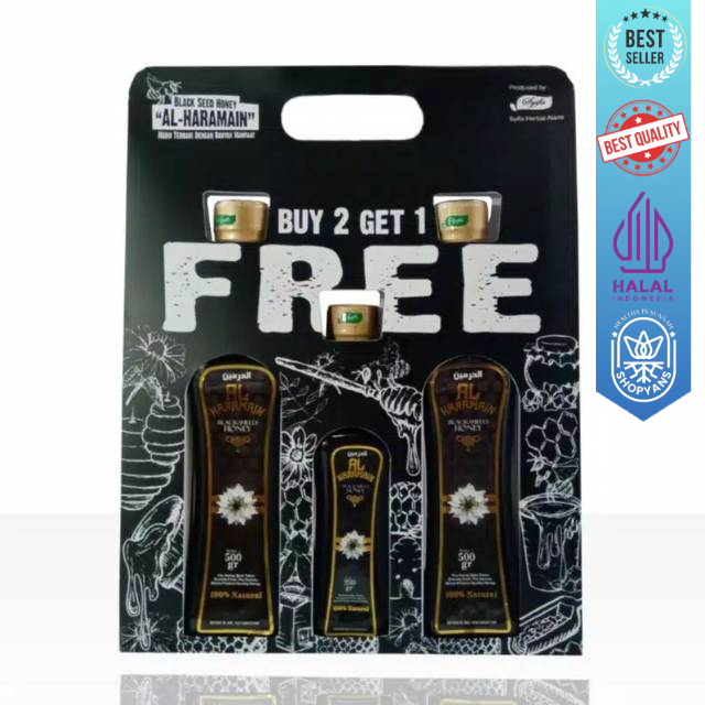 

Al Haramain Madu Dari Bunga Habbatusauda 500gr 2 Get 1 Free 250