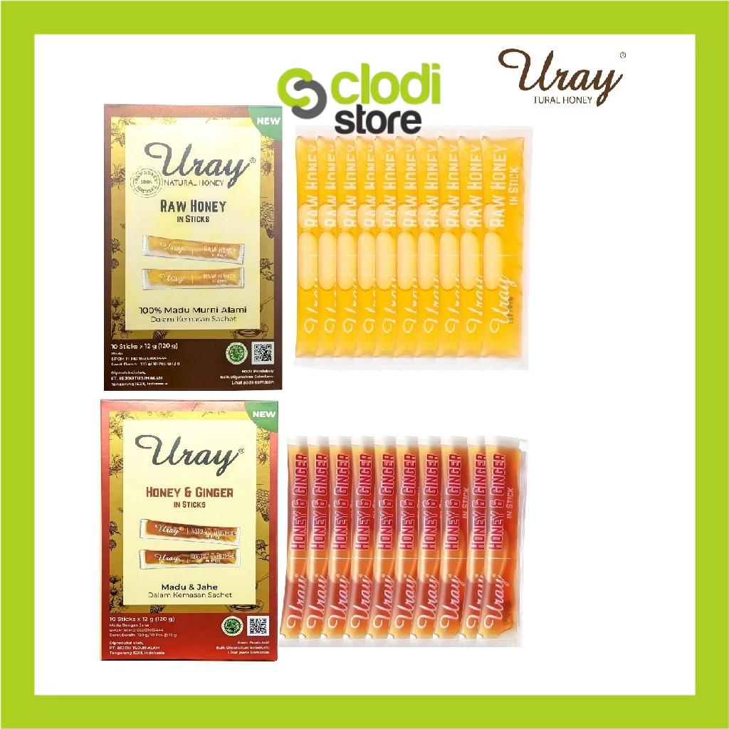 

Madu Uray Stick Sachet Asli Murni | Ginger Madu Hutan Nutrisi Natural Honey Madu Uray 10 Sachet - Raw Honey Honey & Ginger In Stick 120gr