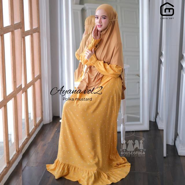 Gamis motif cantik daily homey dress Ayana Vol .2 HOU- griya_mey